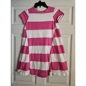 Mini Boden Pink White Striped Tunic Dress Size 11-12 Youth Girls